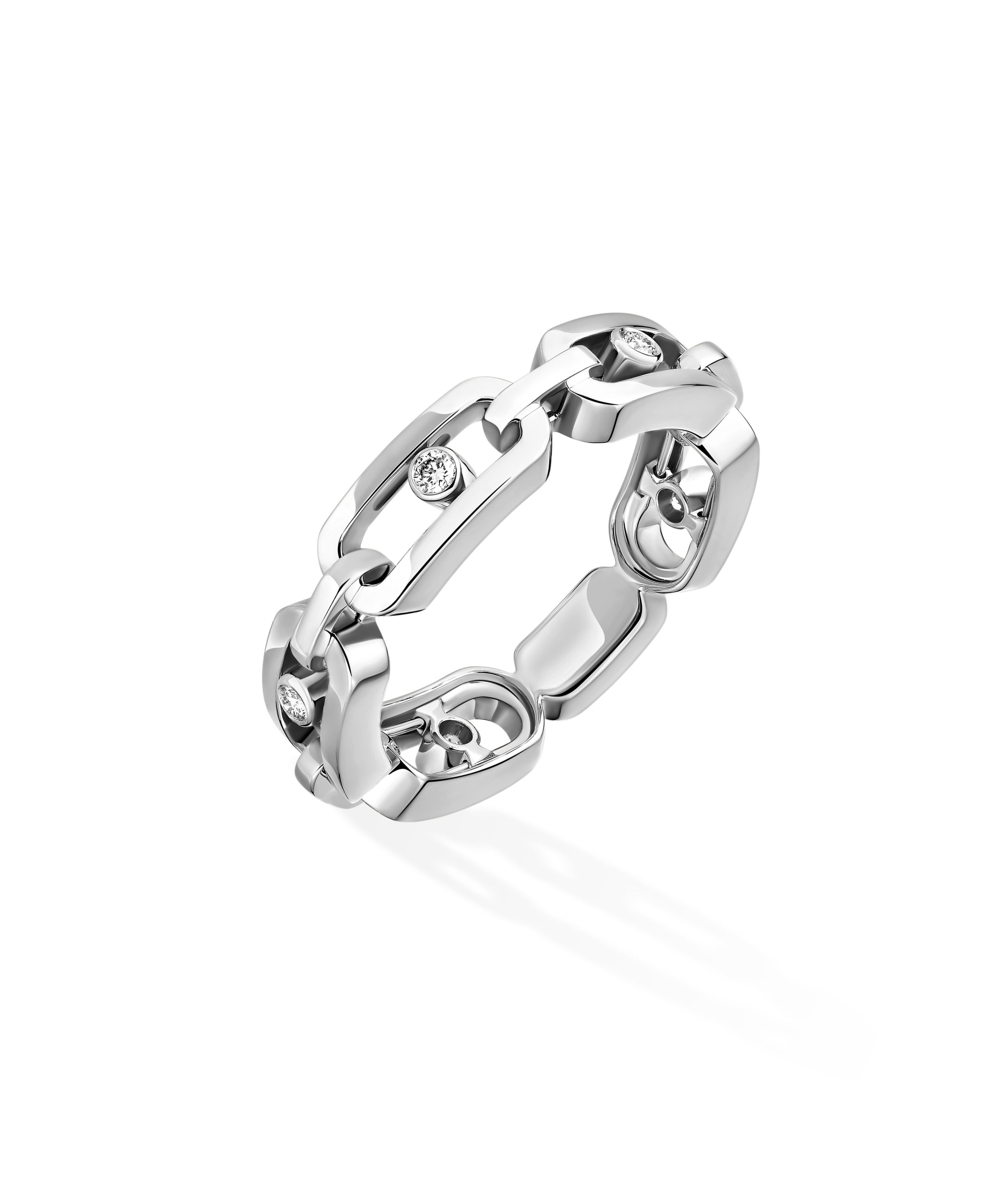 Anillo Messika Move Link Oro Blanco y Diamantes | 12078-WG