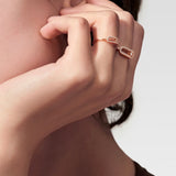 Anillo Messika Move Uno Grande Oro rosa y Pavé de Diamantes | 12113-PG