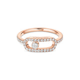 Anillo Messika Move Uno Grande Oro rosa y Pavé de Diamantes | 12113-PG