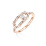 Anillo Messika Move Uno Grande Oro rosa y Pavé de Diamantes | 12113-PG