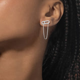 Pendientes Asimétricos Messika Move Uno Oro blanco y Diamantes | 12146-WG
