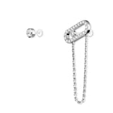 Pendientes Asimétricos Messika Move Uno Oro blanco y Diamantes | 12146-WG