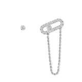 Pendientes Asimétricos Messika Move Uno Oro blanco y Diamantes | 12146-WG