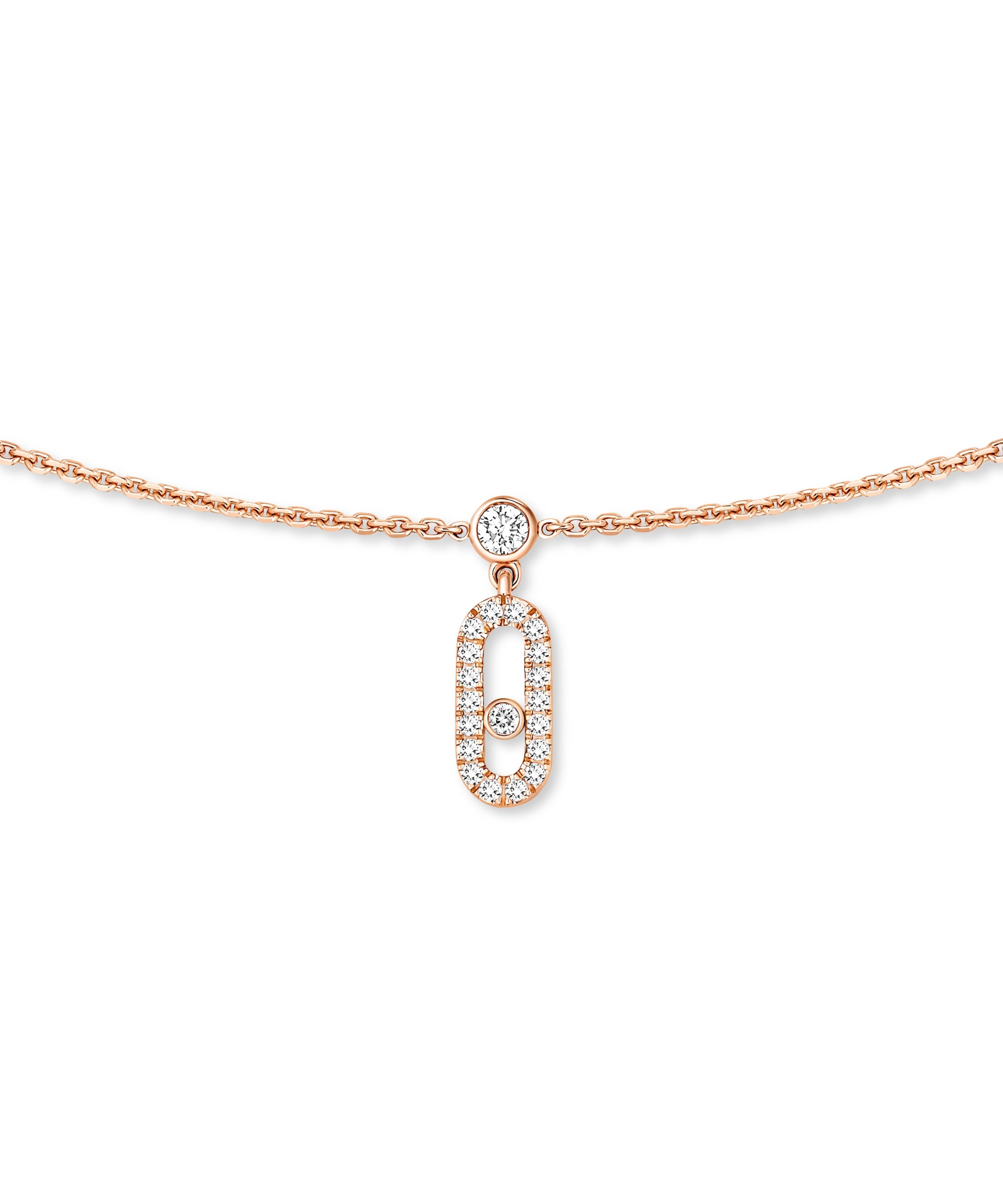 Gargantilla borlas Messika Move Uno Oro rosa y Diamantes | 12150-PG