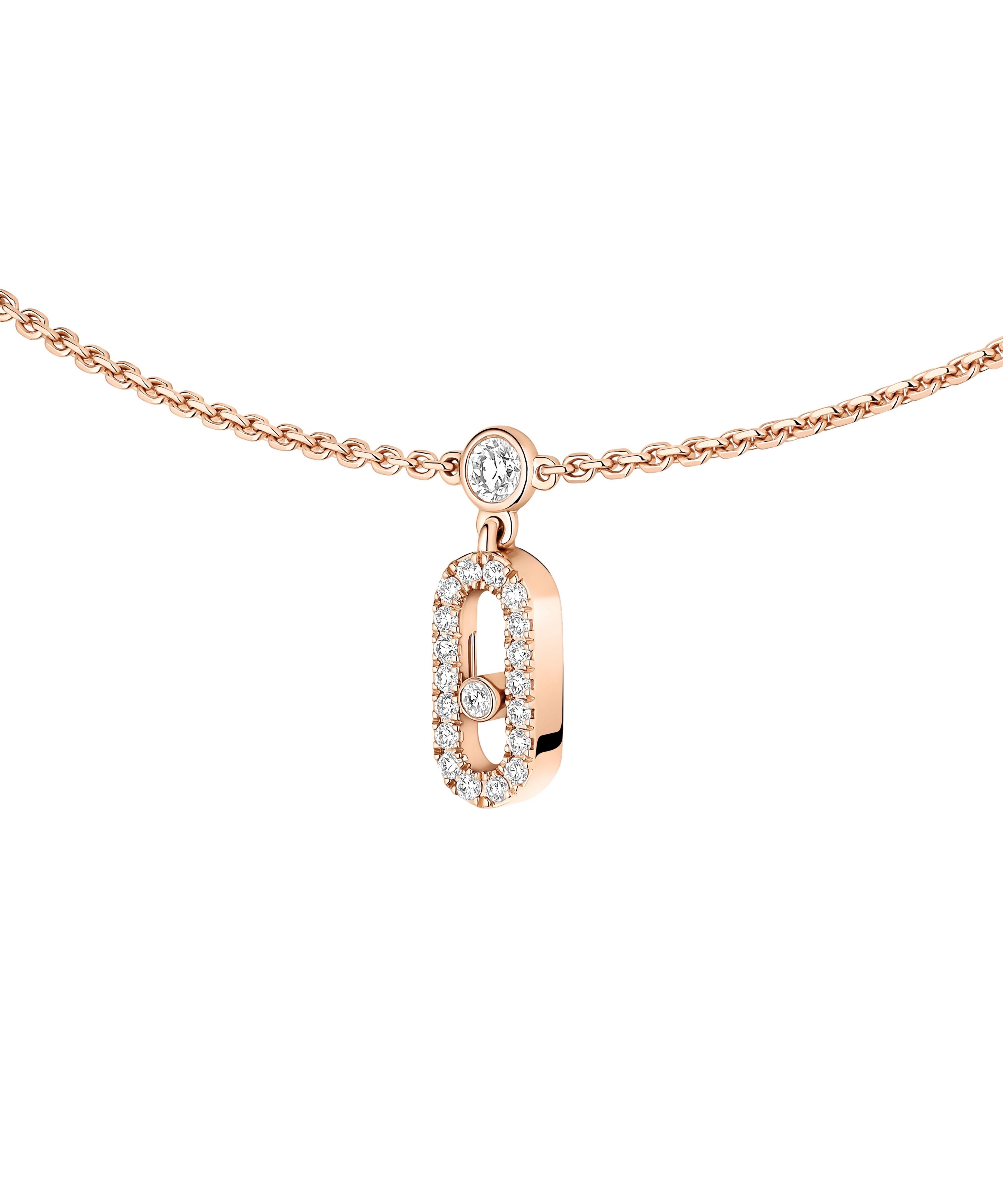 Gargantilla borlas Messika Move Uno Oro rosa y Diamantes | 12150-PG