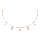 Gargantilla borlas Messika Move Uno Oro rosa y Diamantes | 12150-PG