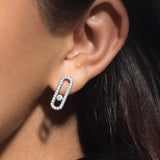 Pendientes Messika Move Uno Oro blanco y Pavé de Diamantes | 12183-WG