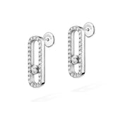 Pendientes Messika Move Uno Oro blanco y Pavé de Diamantes | 12183-WG