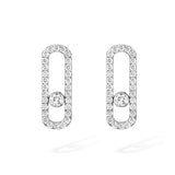 Pendientes Messika Move Uno Oro blanco y Pavé de Diamantes | 12183-WG