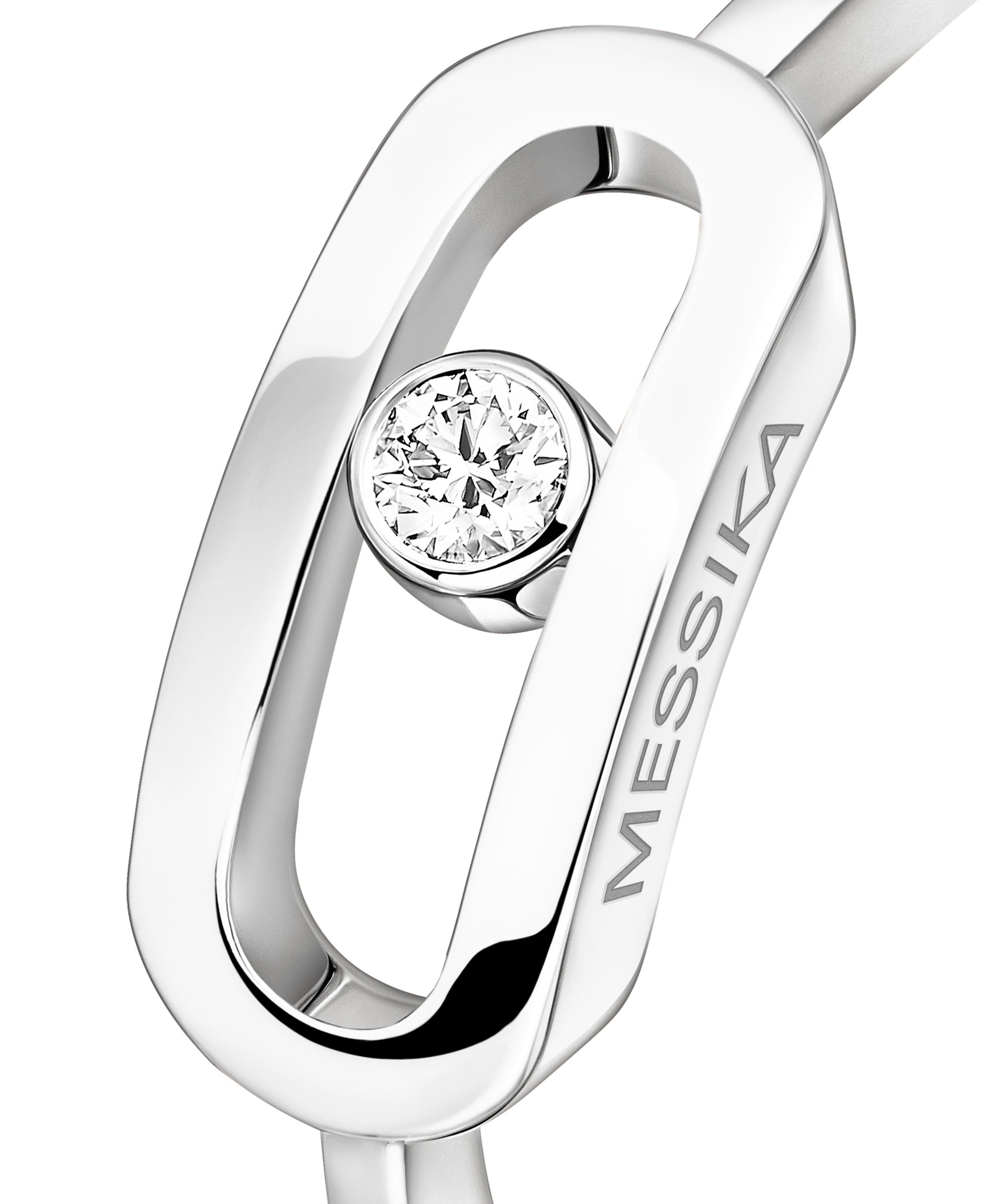 Anillo Messika Move Uno Grande Oro Blanco y Diamante | 12390-WG