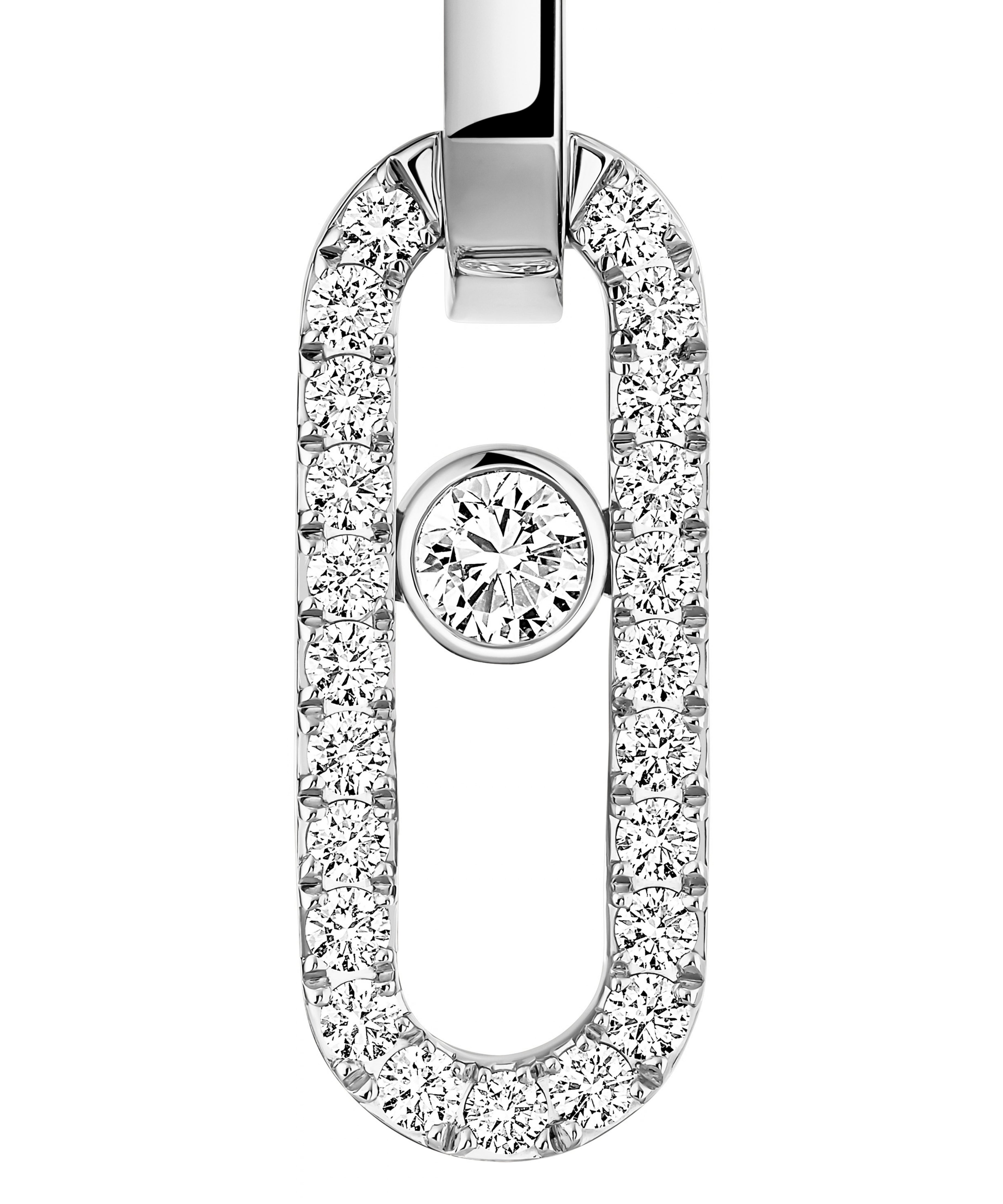 Pendientes Messika Move Link Oro Blanco y Diamantes | 12469-WG