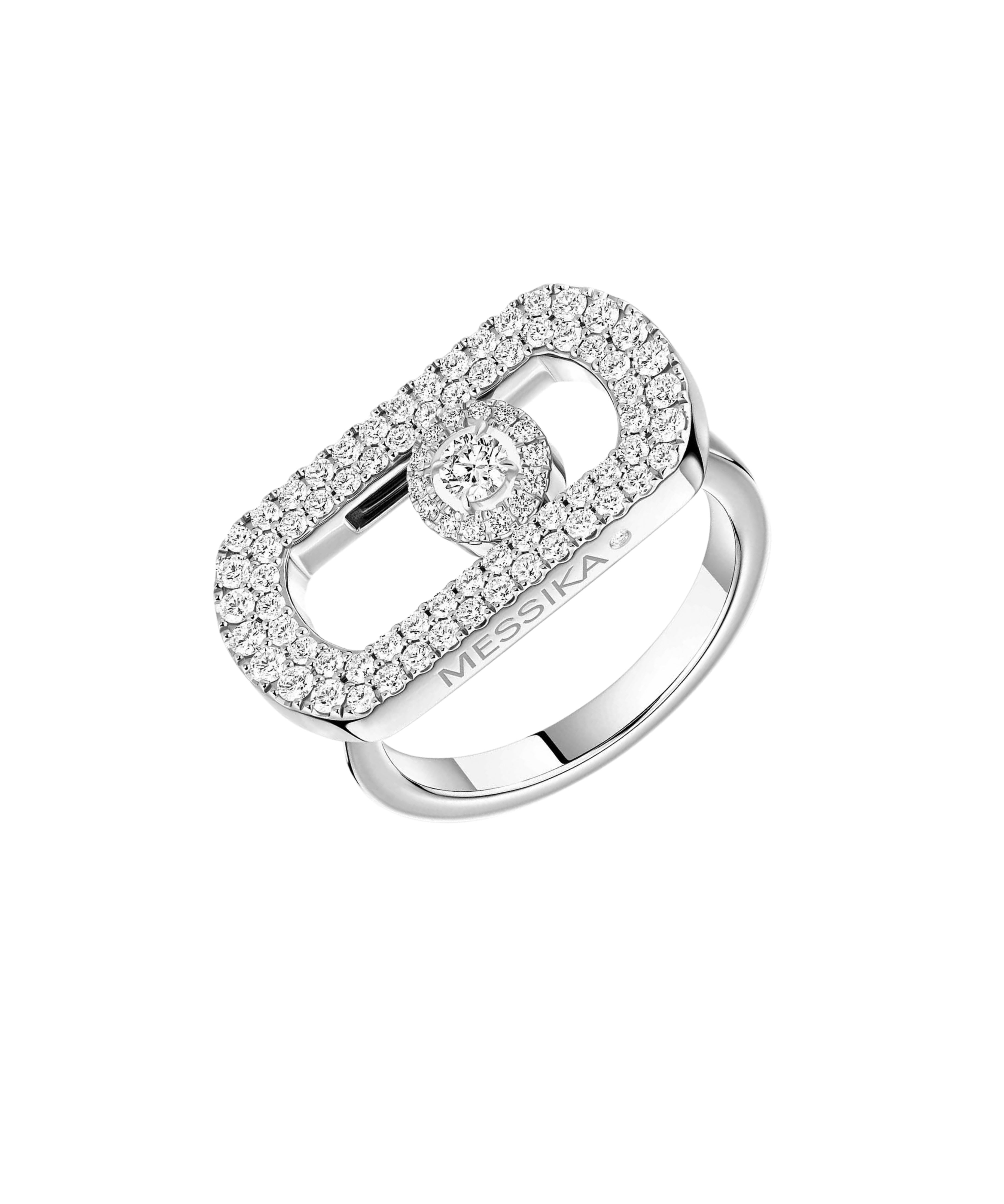 Anillo Messika So Move Oro Blanco y Pavé de Diamantes | 12937-WG