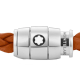 Pulsera MONTBLANC Meisterstück Piel Naranja, Cierre Acero - 134062