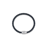 Pulsera MONTBLANC Meisterstück Piel Azul, Cierre Acero - 136014