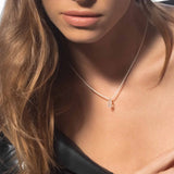 Collar de cordón crema Messika CARE(S) Oro rosa y Pavé de Diamantes | 14104-PG