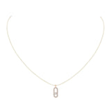 Collar de cordón crema Messika CARE(S) Oro rosa y Pavé de Diamantes | 14104-PG
