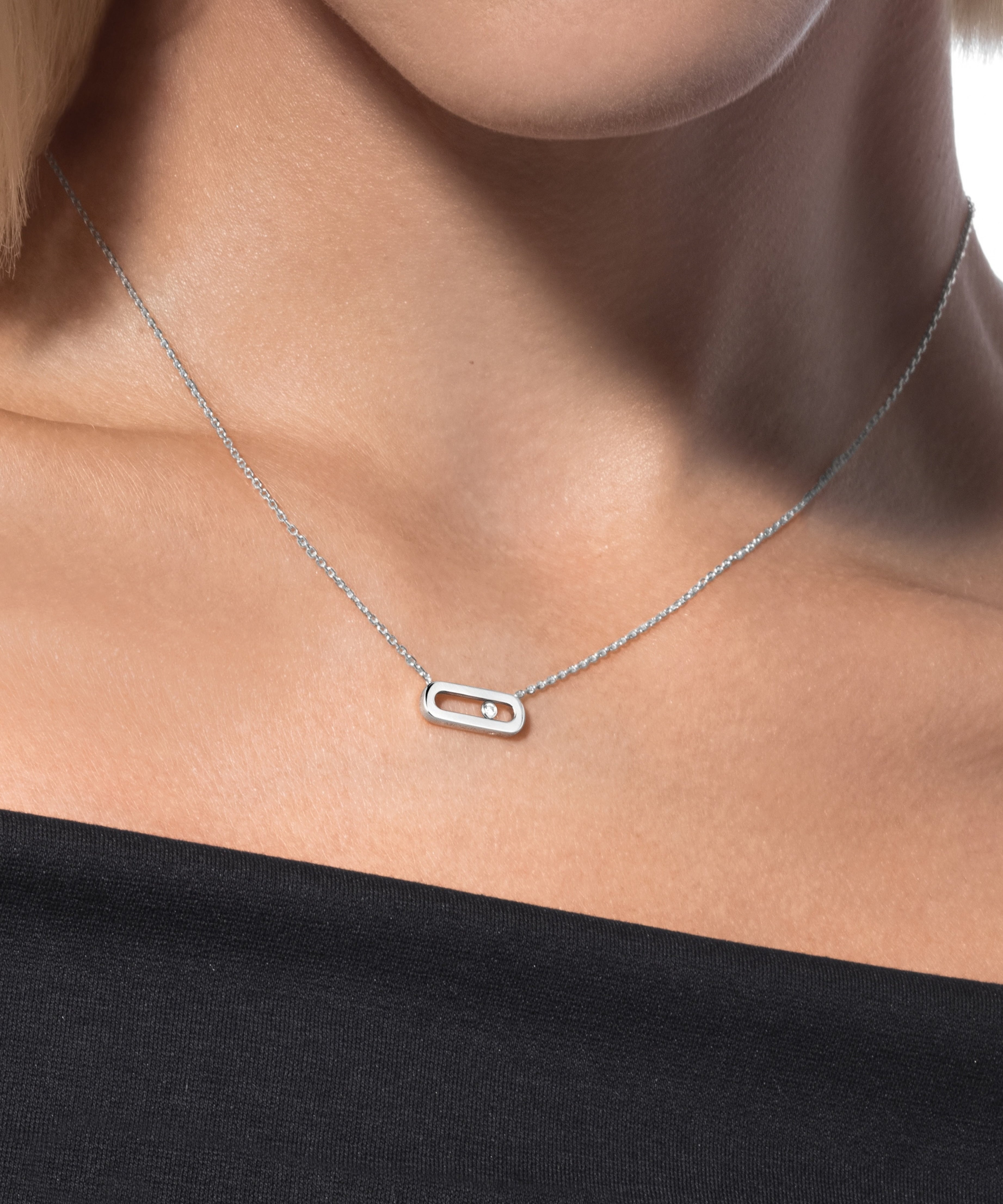 Collar Messika Move Uno Oro blanco y Diamante | 14613-WG