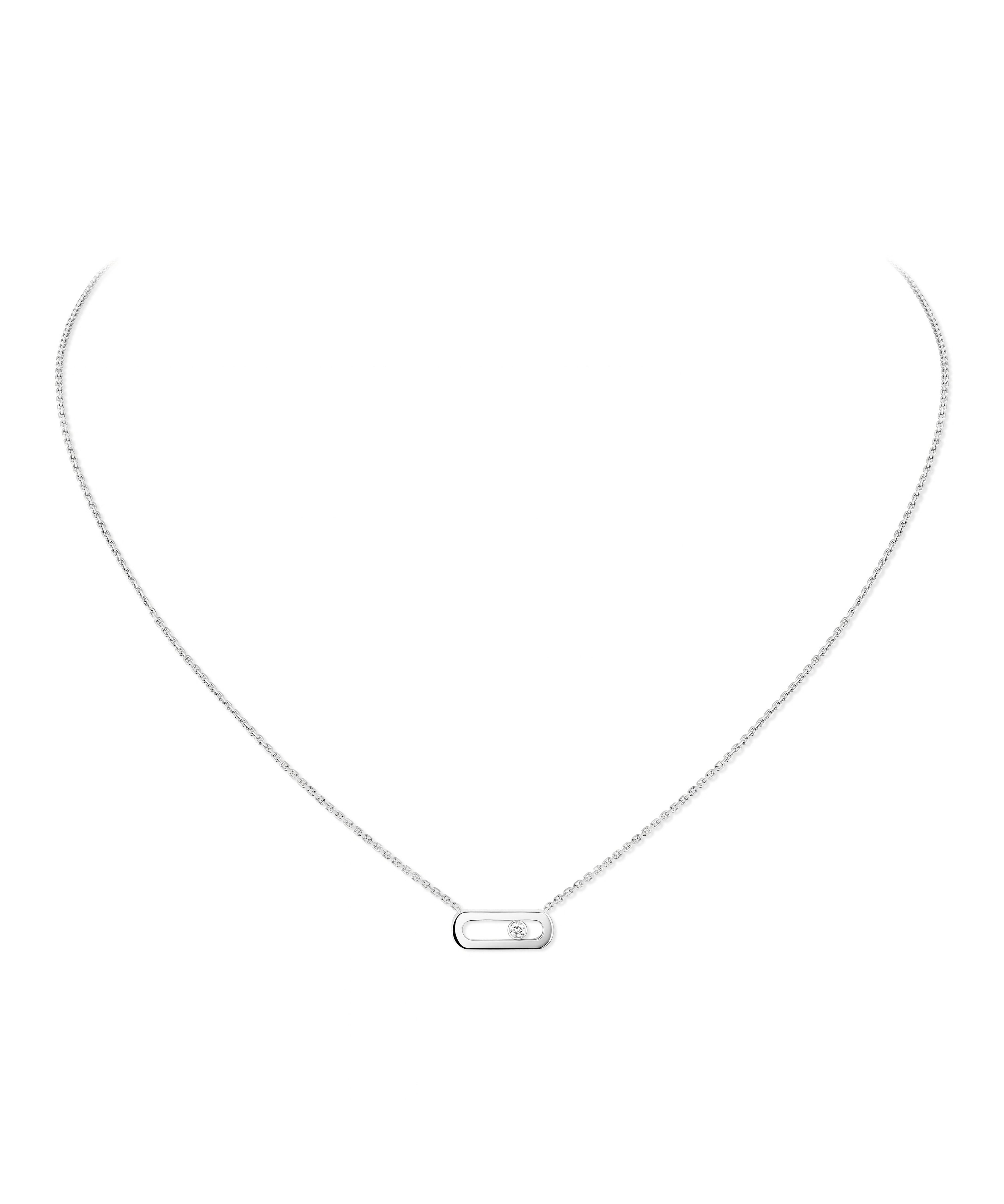 Collar Messika Move Uno Oro blanco y Diamante | 14613-WG
