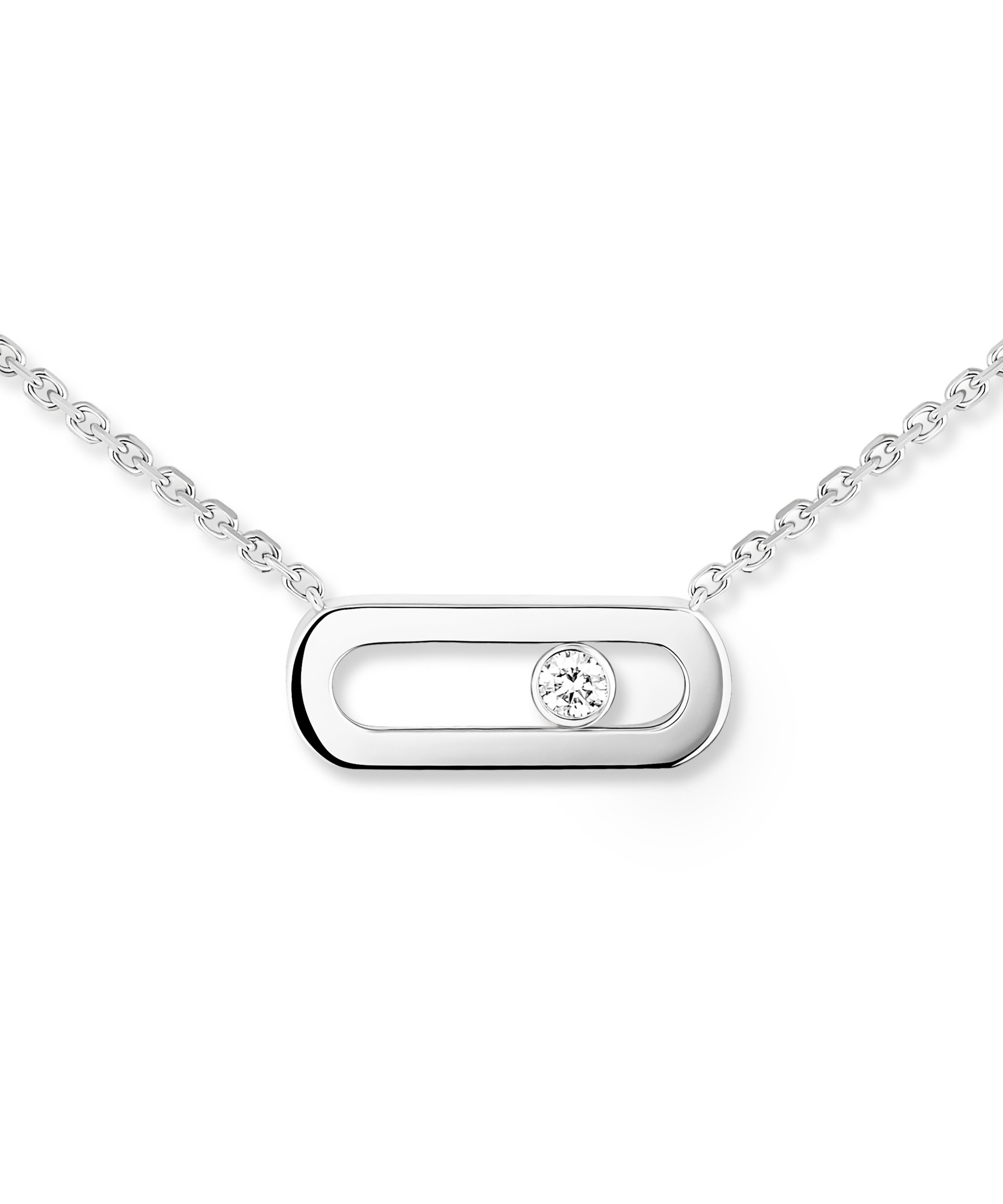Collar Messika Move Uno Oro blanco y Diamante | 14613-WG