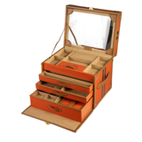 Joyero Ida Trunk WOLF Baúl Viaje Piel Naranja - 190039