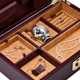 Caja para Relojes y Joyas WOLF Philip Piel Marrón - 190206