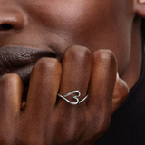 Anillo Pandora Corazón Pequeño Forma Orgánica | 194361C00