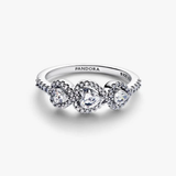 Anillo Pandora Trilogía de Corazones y Halo | 194413C01