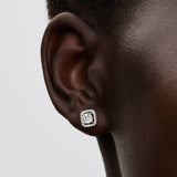 Pendientes de Botón PANDORA Halo Cuadrado Brillante - 293551C02