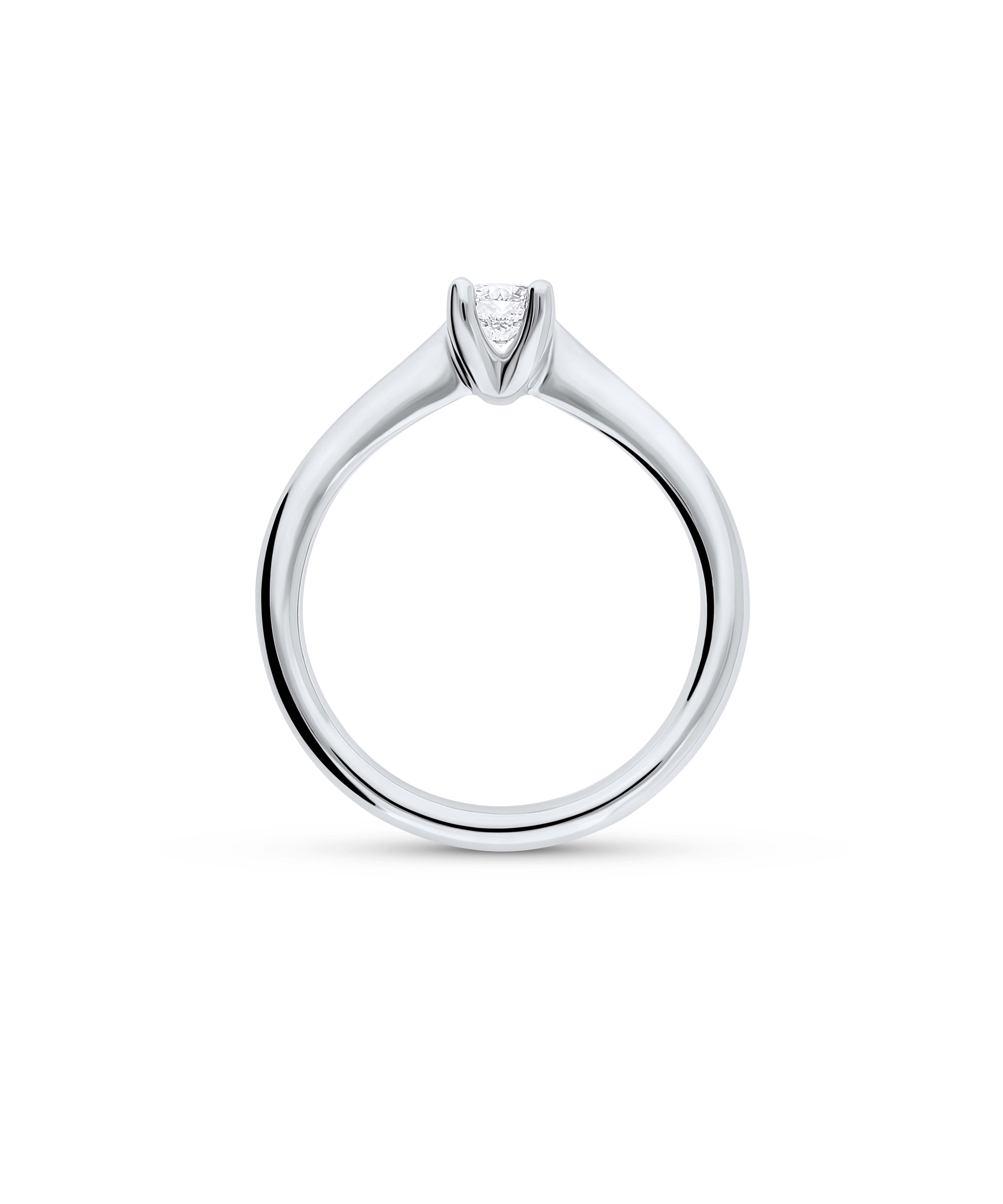 Anillo de compromiso Solitario de diamante 0,3 cts Brillante en Oro Blanco