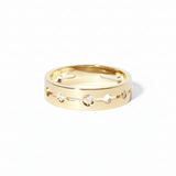 Anillo Dinh Van Pulse Oro Amarillo y Diamantes