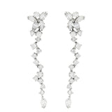 Pendientes Largos de Diamantes con caída orgánica