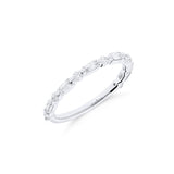 Anillo Fino con Diamantes Multitalla 0,53 cts en Oro Blanco