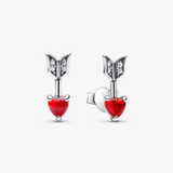 Pendientes Pandora Flecha y Corazón Cristal de Murano | 293668C01