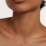 Collar PDPAOLA Mini Drop Plata Baño Oro | CO01-497-U