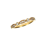 Anllo Fino Geométrico Oro Amarillo y Diamantes