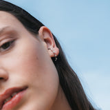 Pendientes tipo ear cuff de Diamantes y Oro Blanco