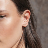 Pendientes Trepadores de oro Amarillo con Circonitas