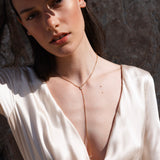 Collar Lariat en Oro Rosa y Diamantes