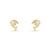 Pendientes Infantiles Delfín en Oro Amarillo