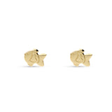 Pendientes de Bebé Pez en Oro Amarillo