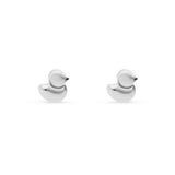 Pendientes Infantiles Pato en Oro Blanco