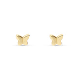 Pendientes Infantiles Mariposa en Oro Amarillo