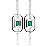 Pendientes Zambia Esmeralda 2,43 cts y Diamantes 2,94 cts