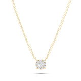 Gargantilla con Roseta de Diamantes en Oro Amarillo