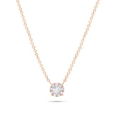 Colgante con Roseta de Diamantes en Oro Rosa