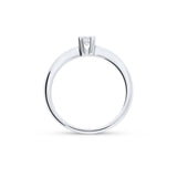 Anillo Solitario con Diamante 0,15 cts Brillante en Oro Blanco