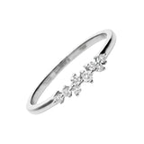 Anillo Lineal de Diamantes en Oro Blanco