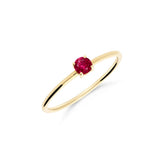 Anillo con Rubí Redondo en Oro Amarillo | 62JSO8221A-R14