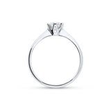 Anillo Solitario con Diamante 0.51 cts Brillante en Oro Blanco