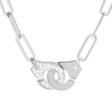 Collar Dinh Van Menottes Oro blanco y pavé XL